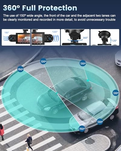 4 Channel Front and Rear Dash Cam - 1080P