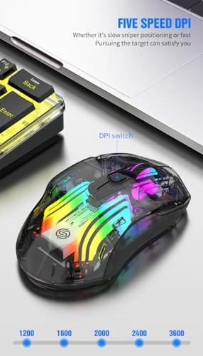 Upgraded Wireless Gaming Mouse - Radio Frequency