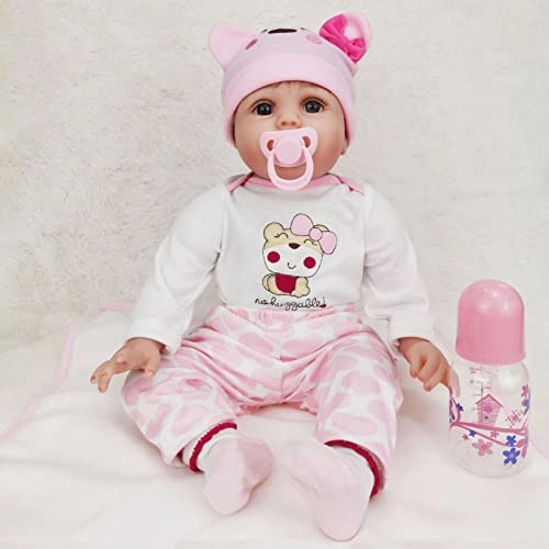 Reborn Baby Doll - 55cm Soft Silicone Limbs Cloth Body