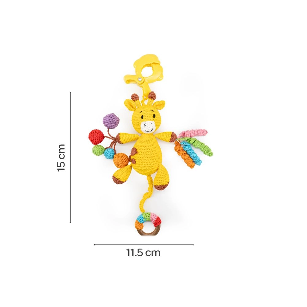 Crochet Ring Rattle Toy - Suitable for 0 month & above premium cotton yarn Tiger