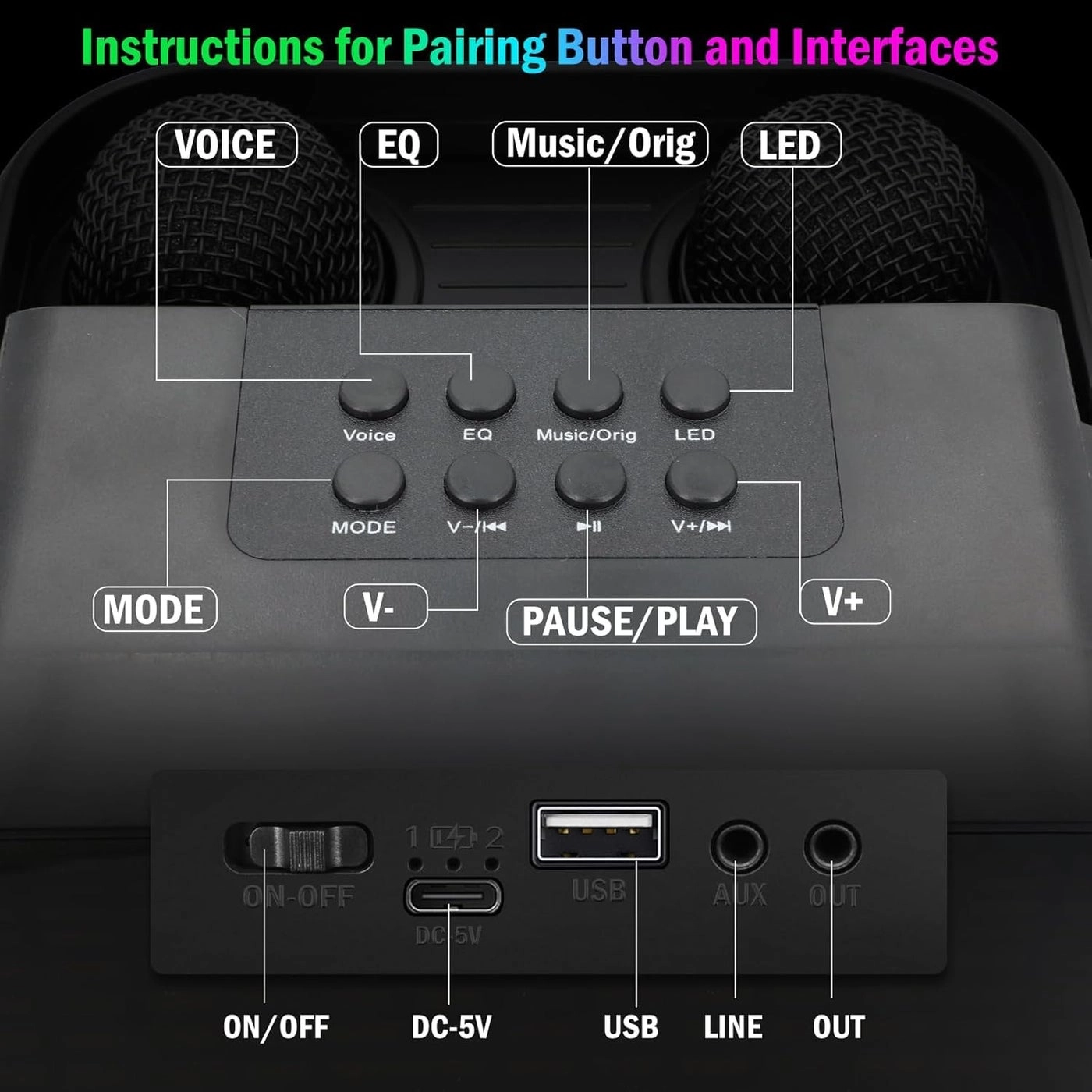 Portable karaoke speaker