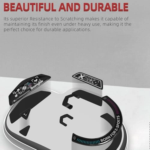 Glass Mouse Feet - Black Print for gaming mice