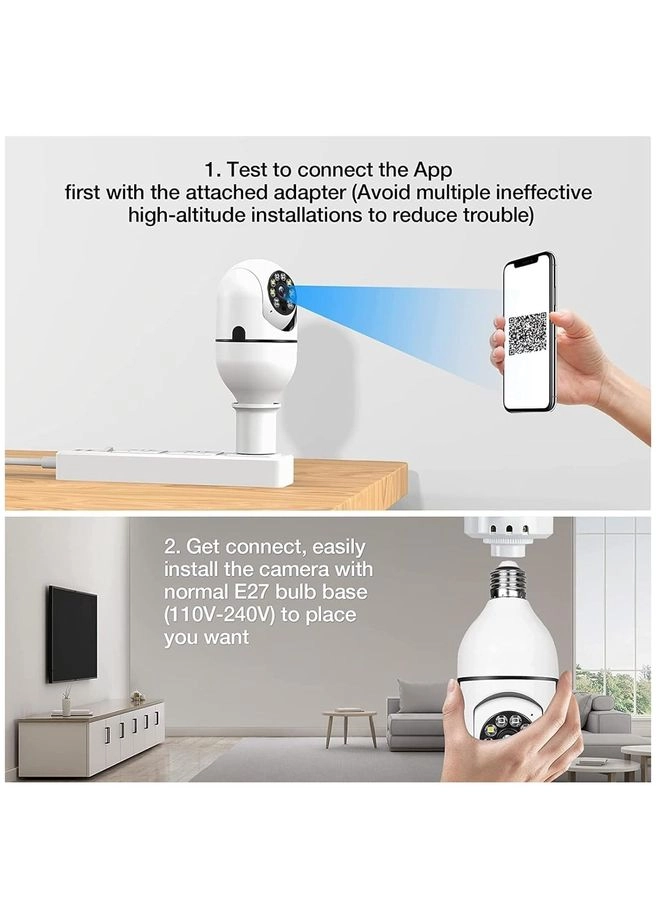 Light Bulb Security Camera 1080P Bundle