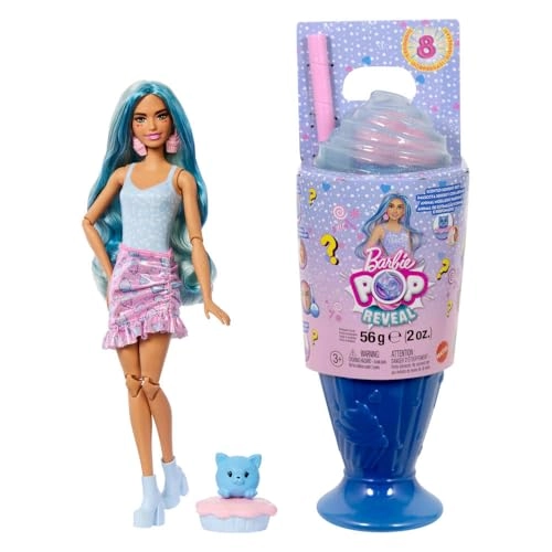 Barbie Pop Reveal Treat Series - Blue Hair Cool Cupcake Ages 3+