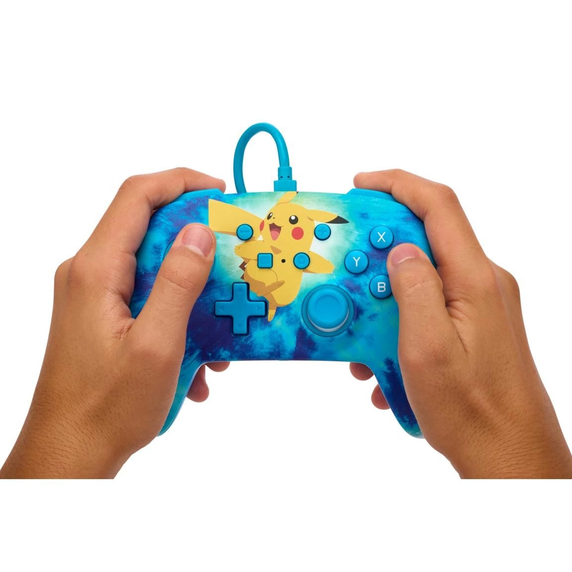 Enhanced Nintendo Switch Wired Controller - Tie Dye Pikachu Nintendo Switch