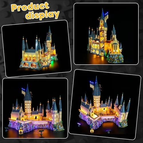 LED Lighting Set for Lego 71043 Hogwarts Castle - Continuous Light Kit Without Stones