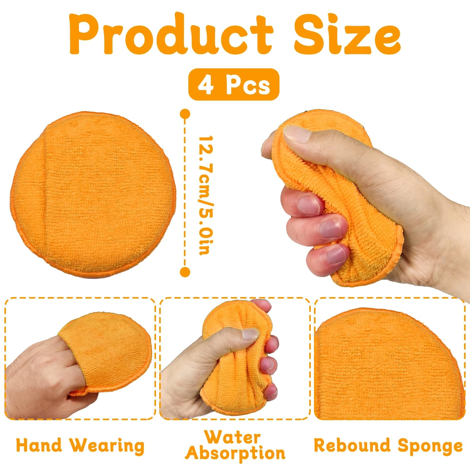 Microfiber Car Wax Applicator Pads