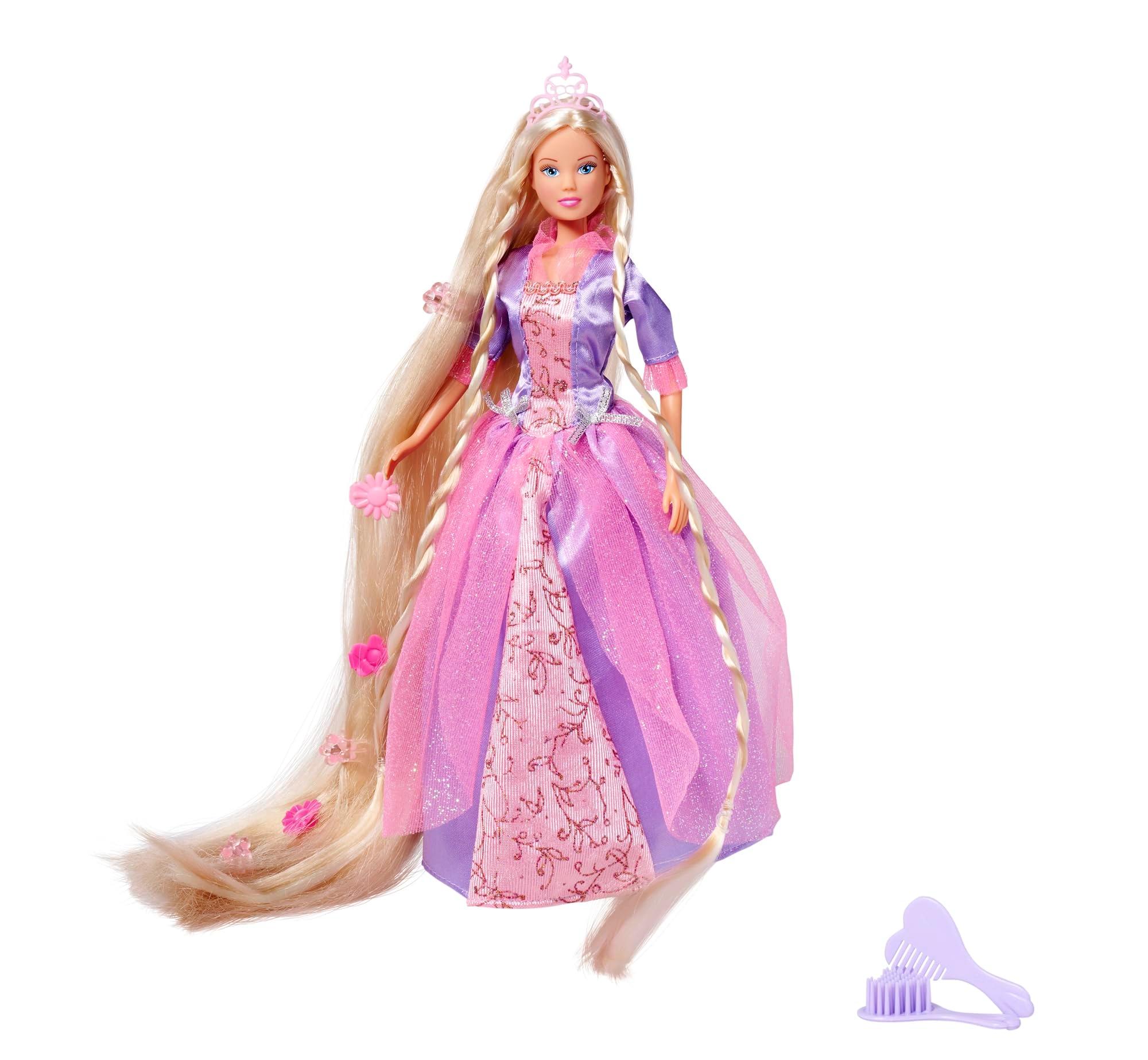 Rapunzel Fashion Doll - ultra long hair pink dresses Ages 3+