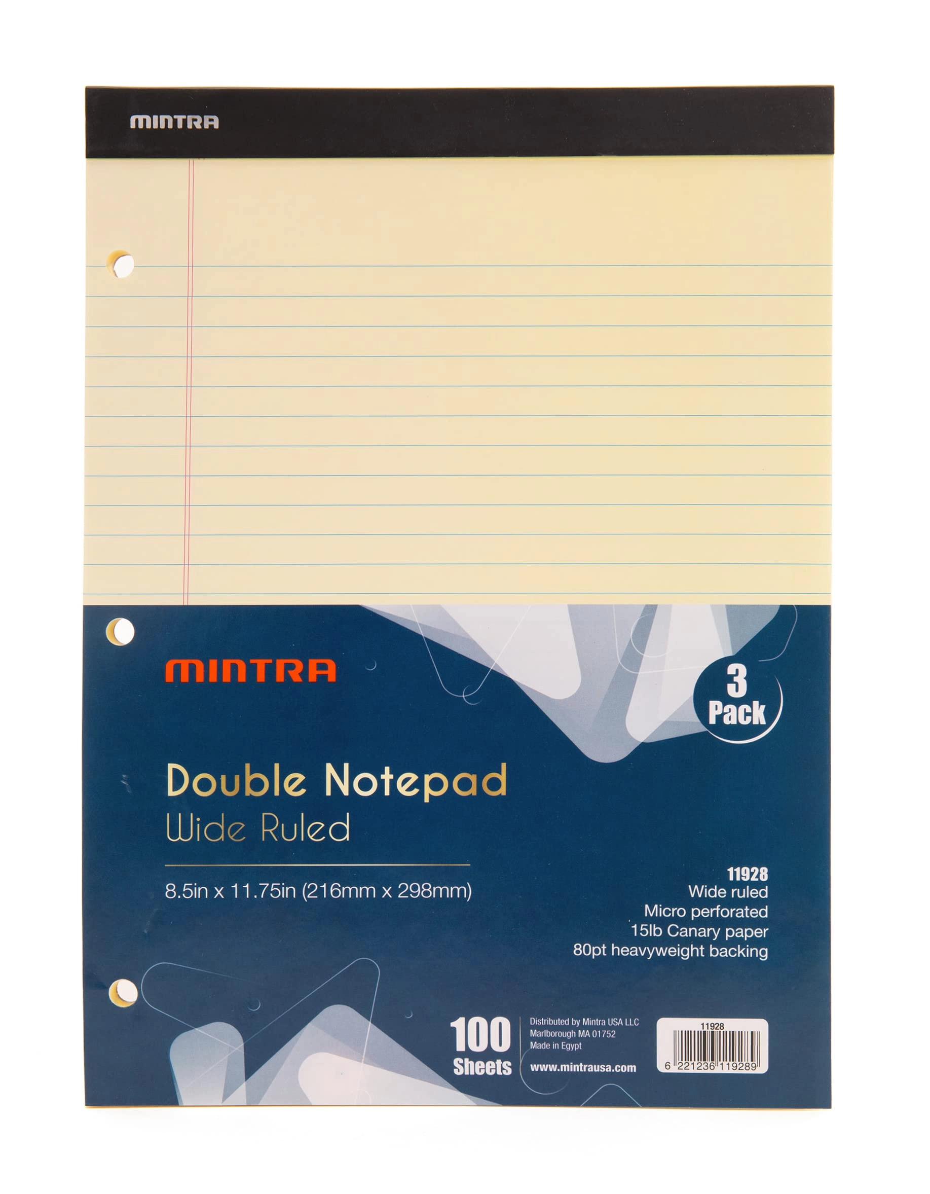 Canary Legal Pads 8.5"x11" Softcover - Lined 50 Pages