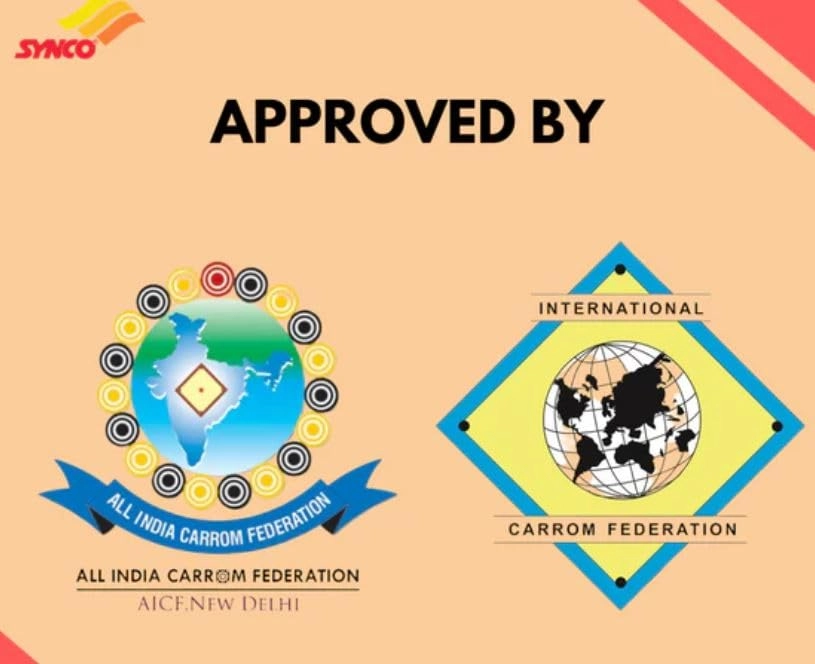 Premia - Carrom Coins Wooden Ashwood Box