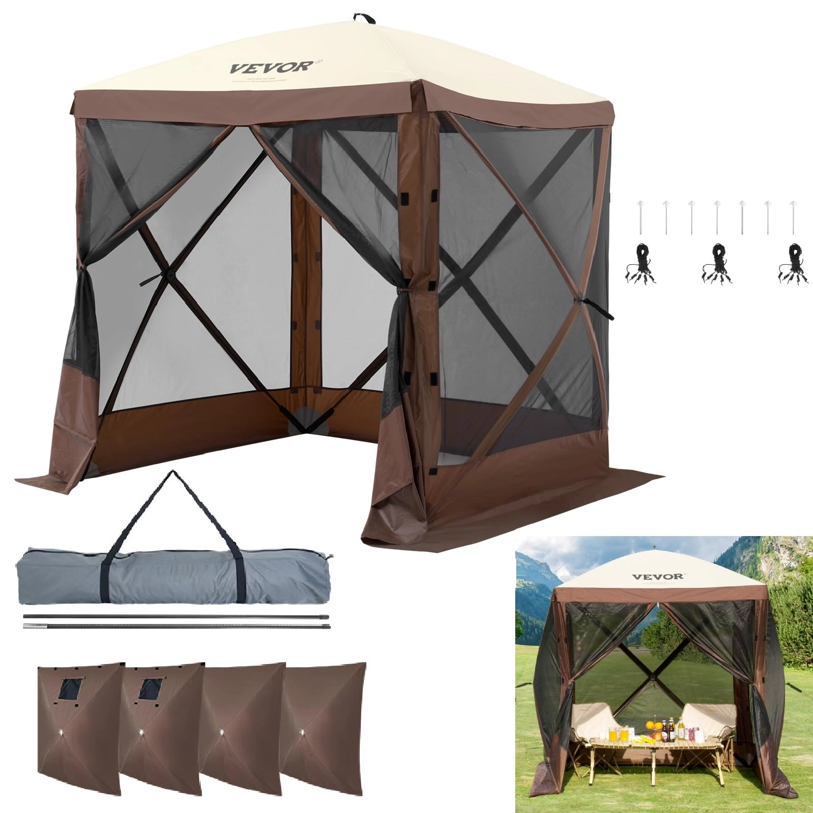 Vevor Pop Up Gazebo Tent - 36 Square Feet