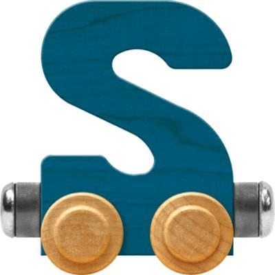Maple Landmark NameTrains Bright Letter Car S - 2 1/2" high Blue