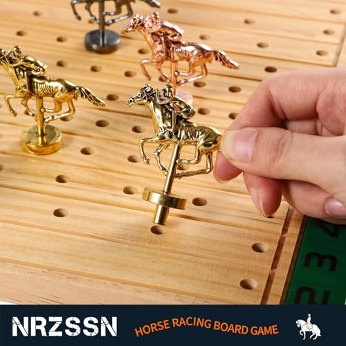 Horse Race Board Game - 11 Horses 4 Dice Solid Wood
