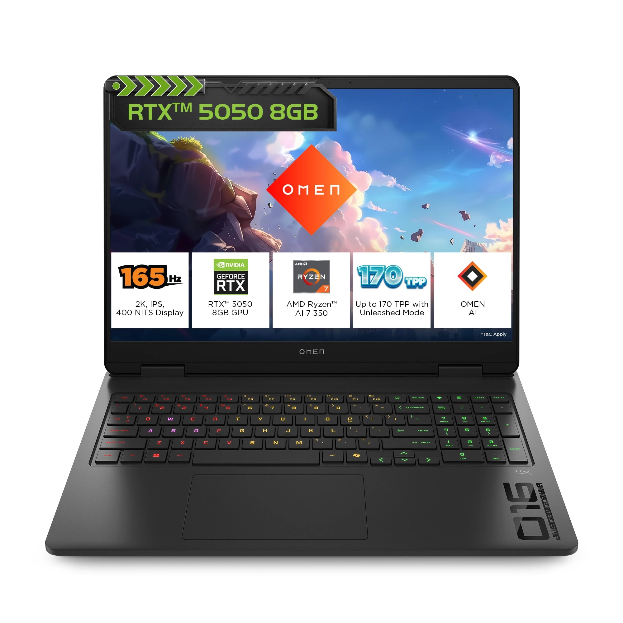 HP, HP India Sales Pvt. Ltd. Omen 16 C2XD2PA - 16'' Ryzen AI 7 350 24GB DDR5 1TB SSD