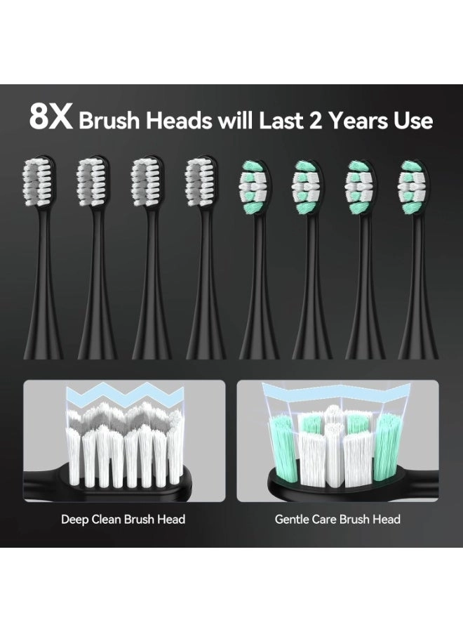 SG-2753 - Ultrasonic Rechargeable 8 Brush Heads 5 Modes