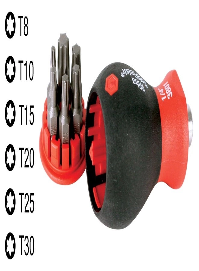 38045 Stubby Multi-Bit Screwdriver Six-In-One