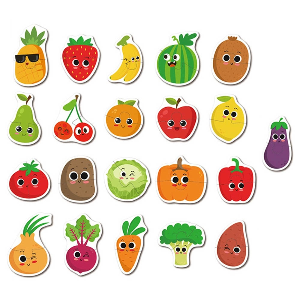 Matching Puzzle Fruit And Vegetables - Suitable for 2 years and above