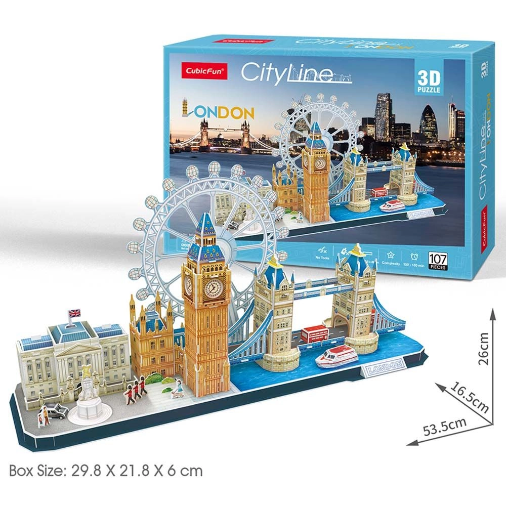 City Line London 3D Puzzle (AL-MC253H) - 107 pcs