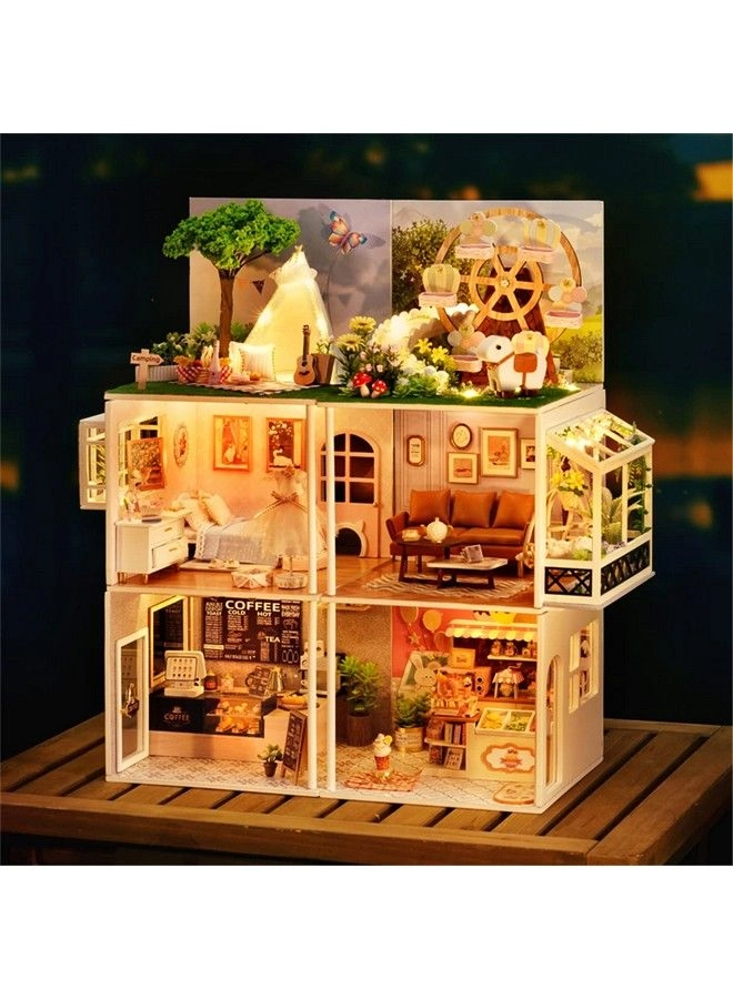 Dollhouse Miniature Diy House Kit - Creative Room With Furniture