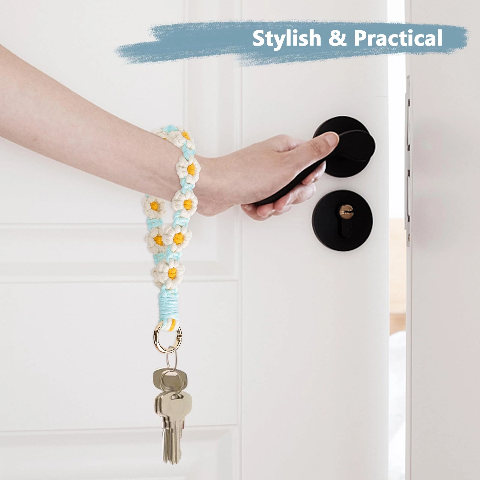 Boho Macrame Keychain - Car