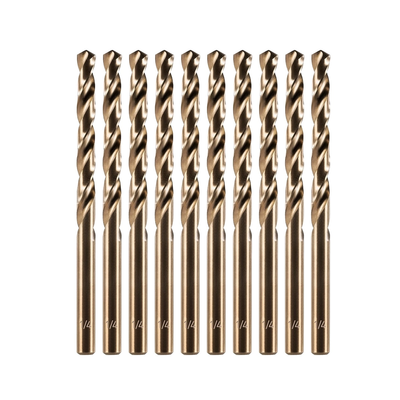 amoolo Cobalt Drill Bit - 10 Pcs 1/4"