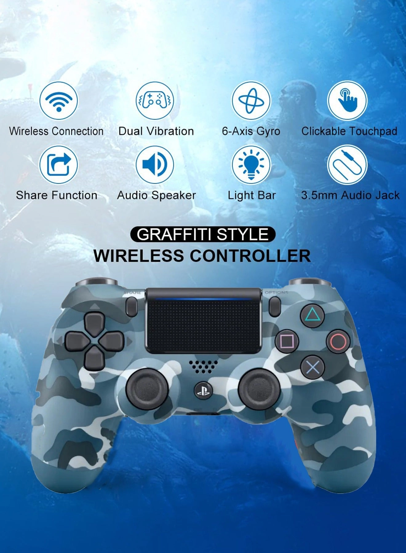 P4 Controller - Blue PlayStation 4 (PS4)