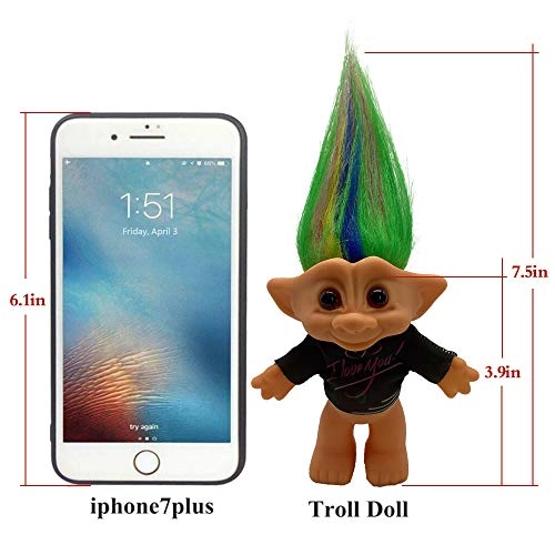 Lucky Troll Doll - 7.5in Wool Black
