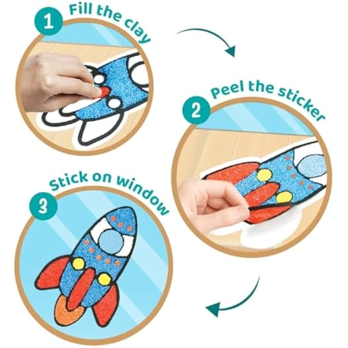 Clay Stickers - 3+ years 4 pcs