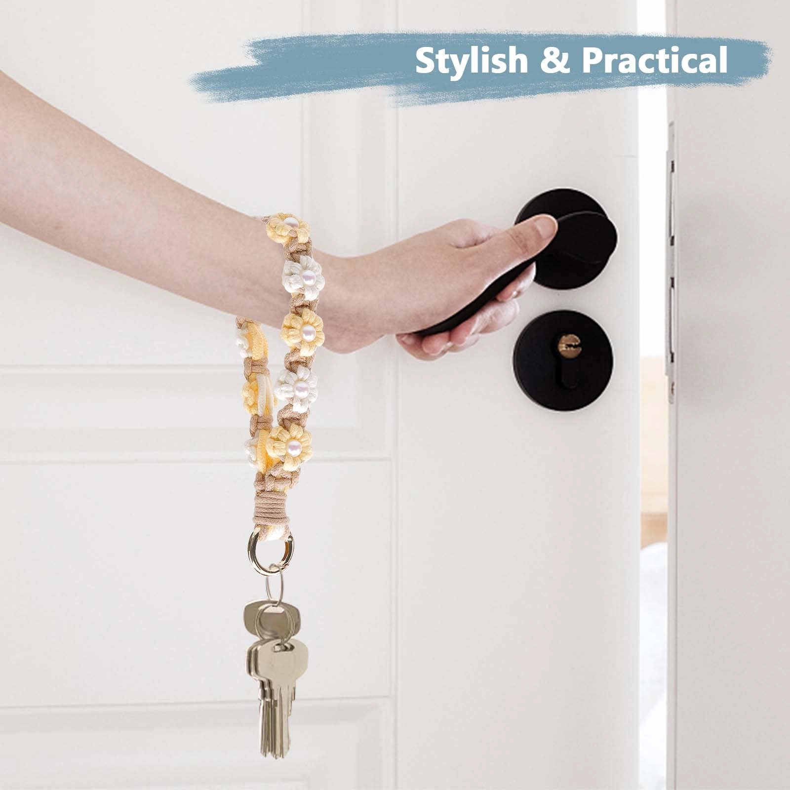 Boho Macrame Keychain - Car