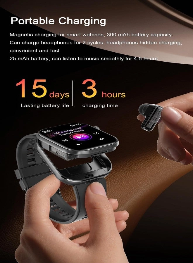 Smart Watch with Earbuds - 2.02"