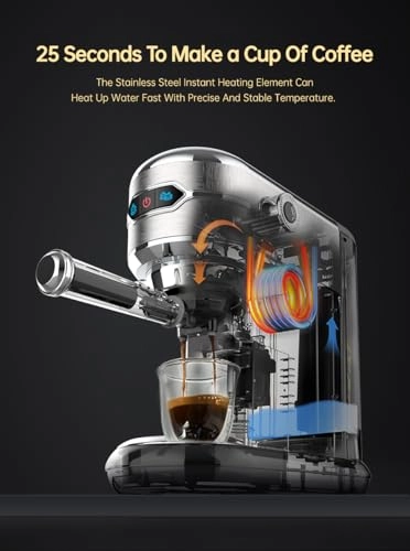 (Renewed) H11 - Semi Automatic 19-Bar Dual Brew ESE Pods