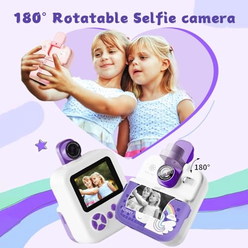 Kids Camera - Instant Print Pink