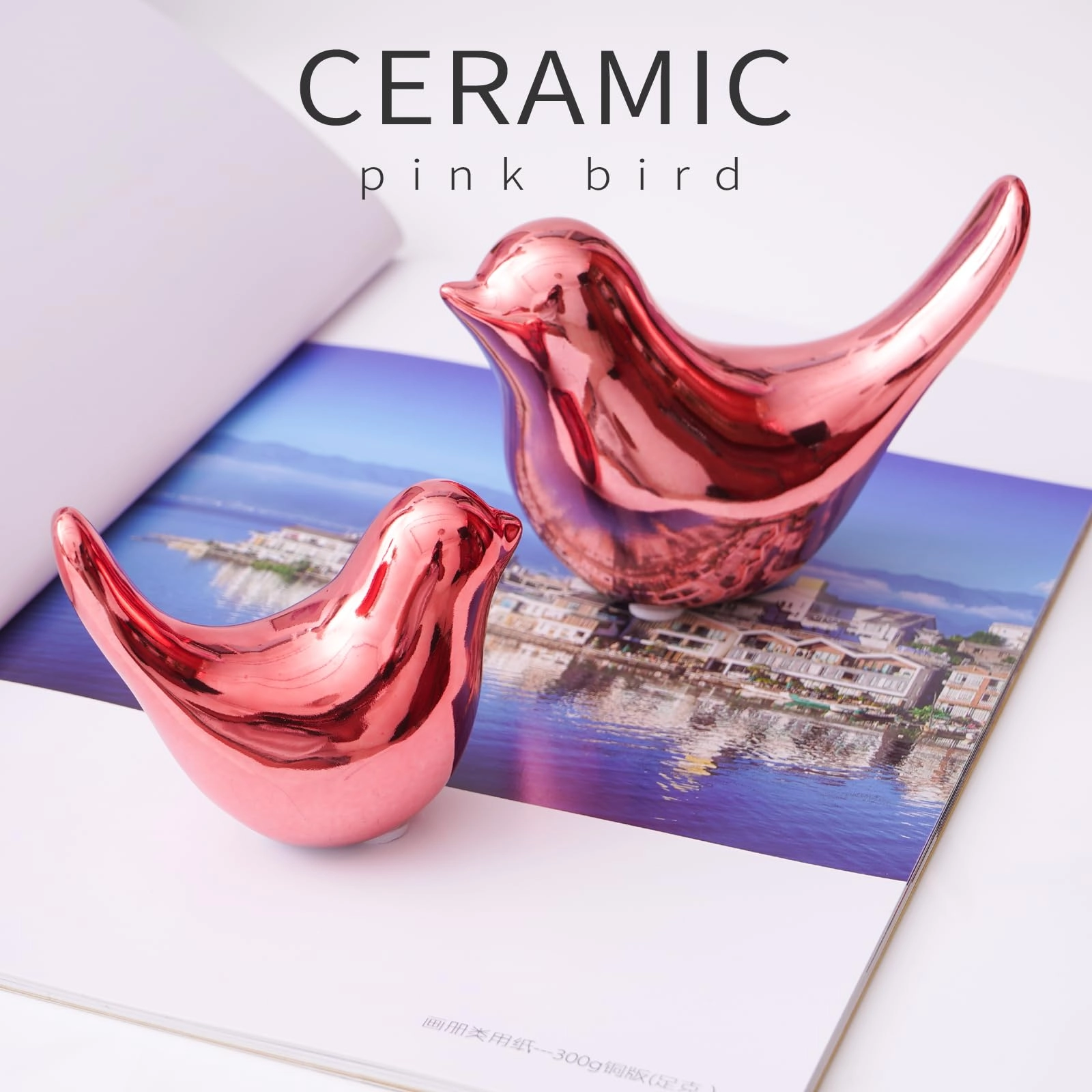 White Birds Statues - Ceramic