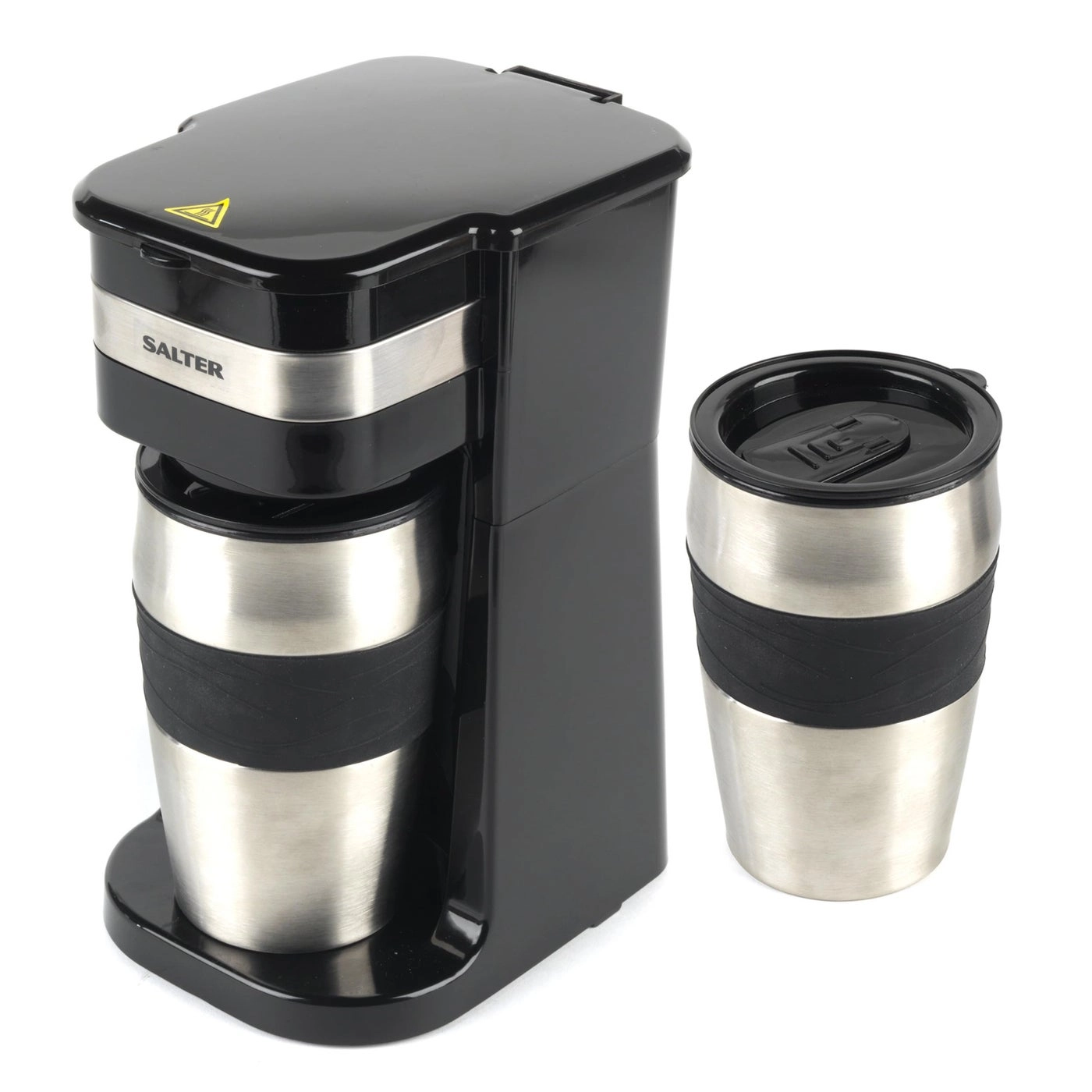 Salter COMBO7868 - Two 420ml Stainless Steel Travel Mugs Ready Indicator Lights