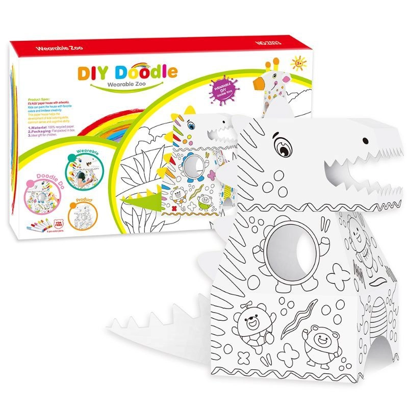 DIY Doodle Coloring Wearable Dinosaur - 3+ years