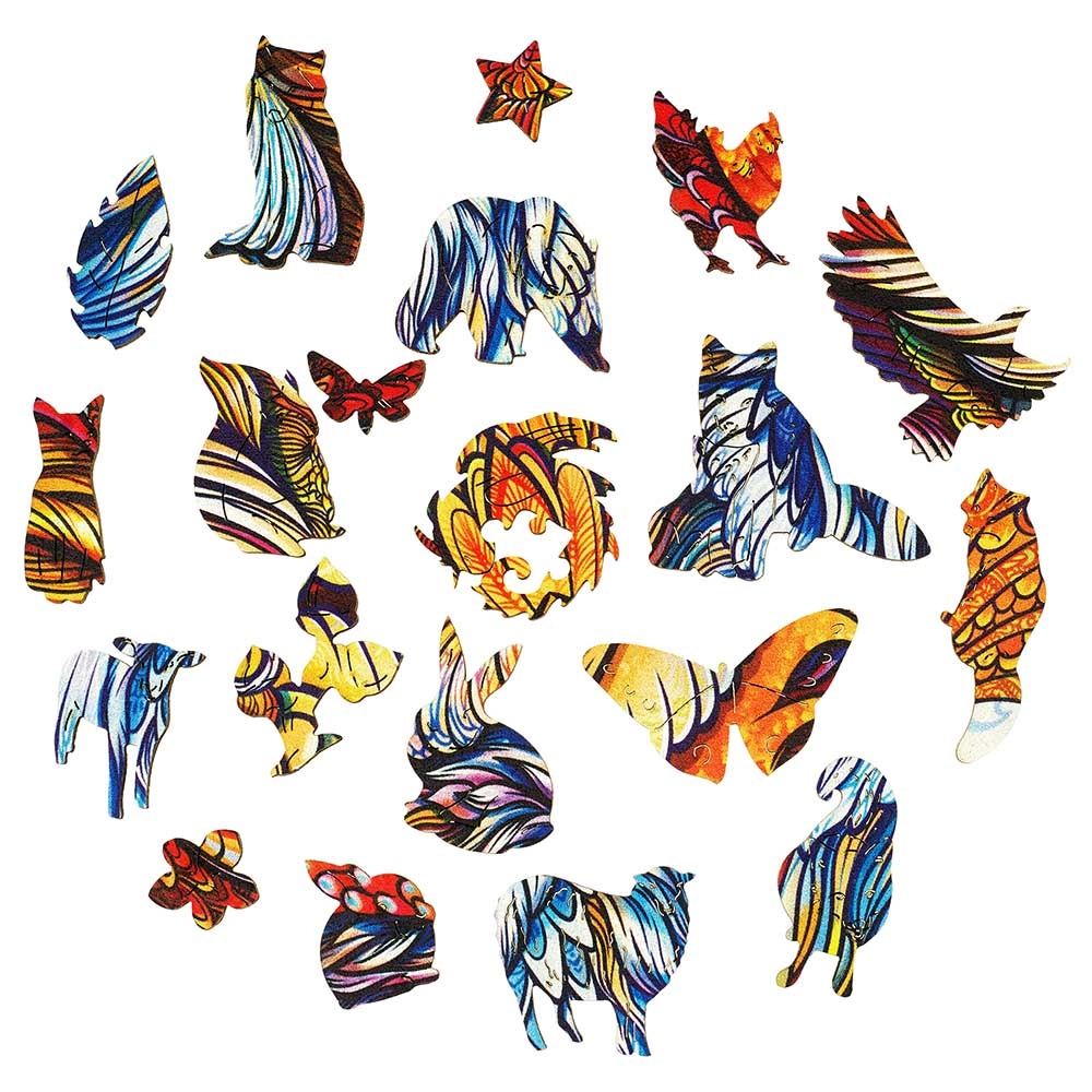 Fiery Fox Wooden Puzzle (4107390-FIERY_FOX_S) - 107 pcs