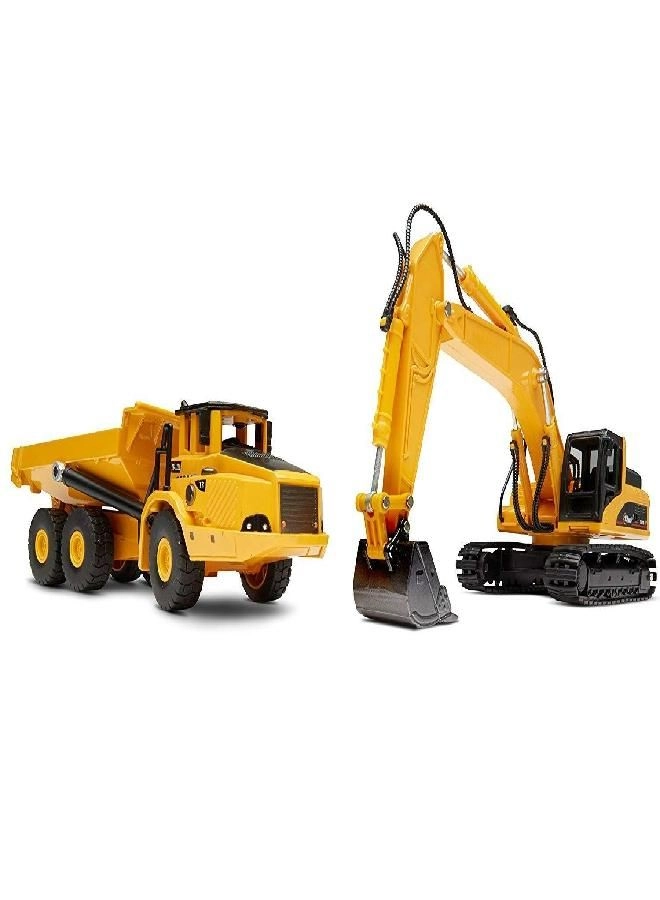 Truck - Diecast Metal + Excavator (TWM)