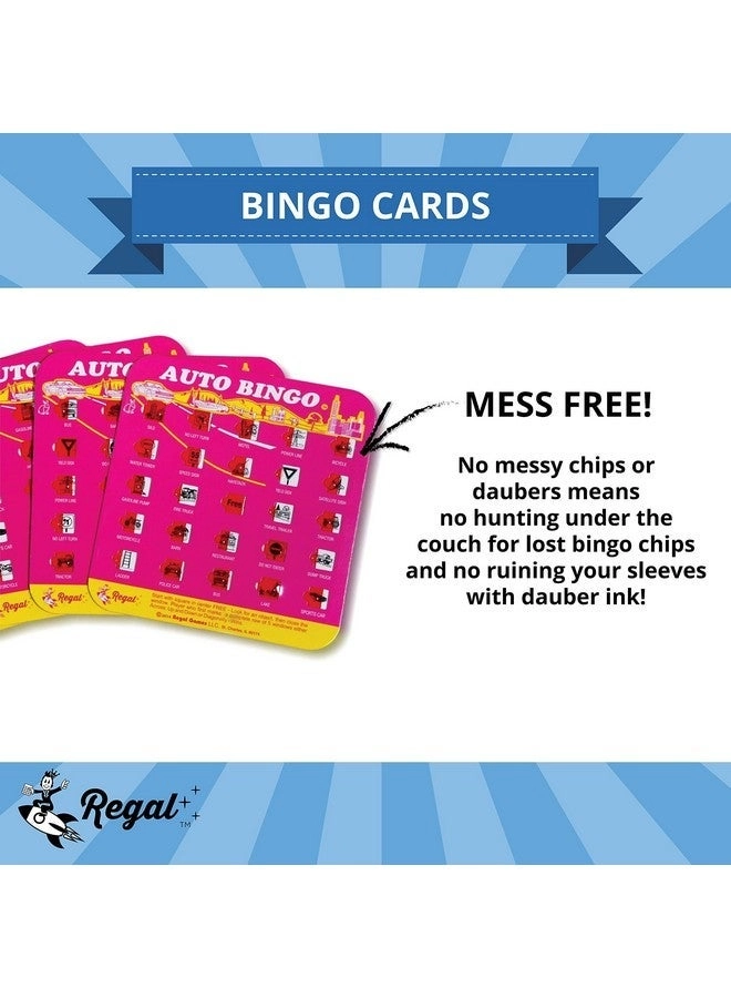 Finger Tip Shutter Bingo Cards - 4 Packs Pink