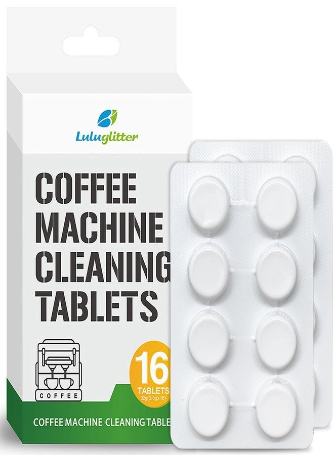 LULUGLITTER Espresso Machine Cleaning Tablets - 16 tabs removes coffee oils