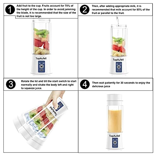 Portable Blender - USB Rechargeable 6 3D Blades