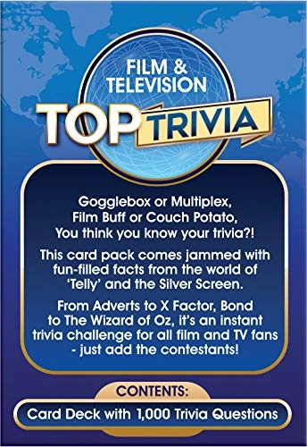 Top Trivia Film & Television - 1,000 Questions 50 Quiz Cards