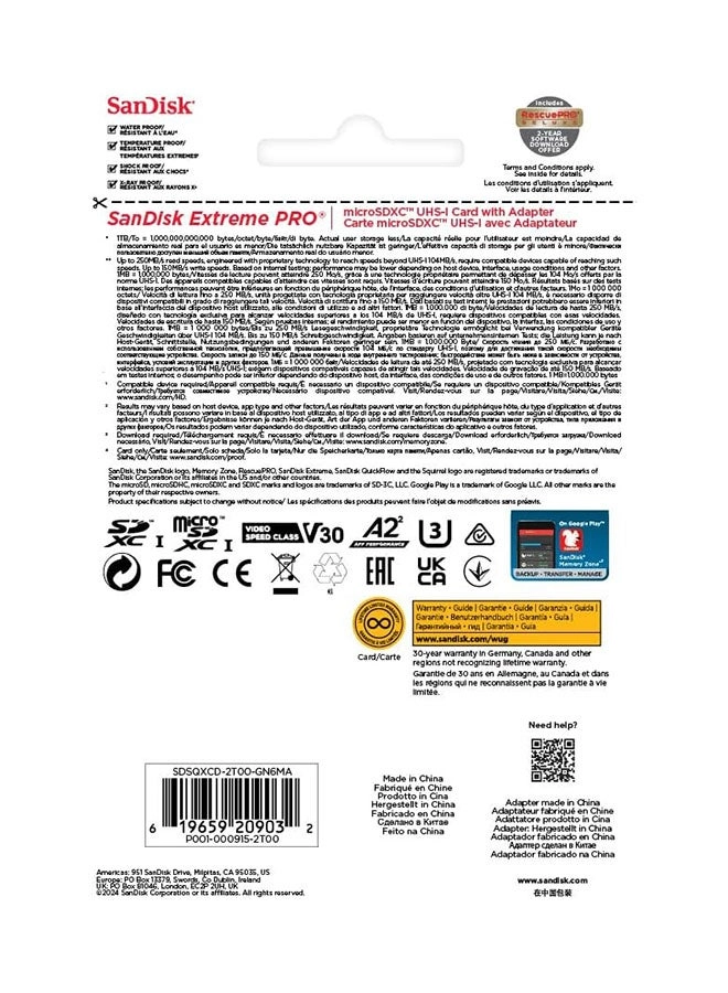 Extreme PRO microSDXC UHS-I 2TB