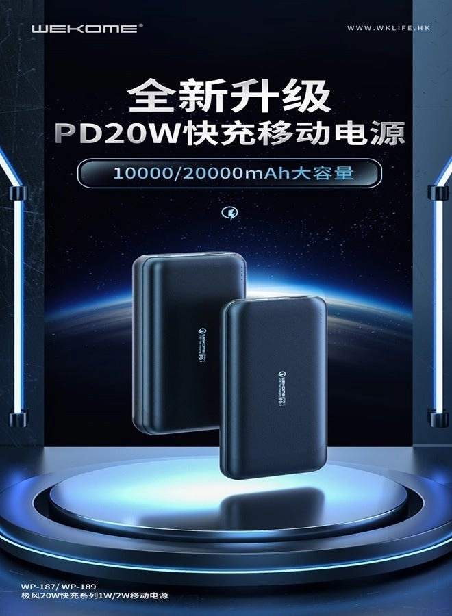 WP-189 - 20000mAh 20W Super Fast Charging Dual USB Outputs
