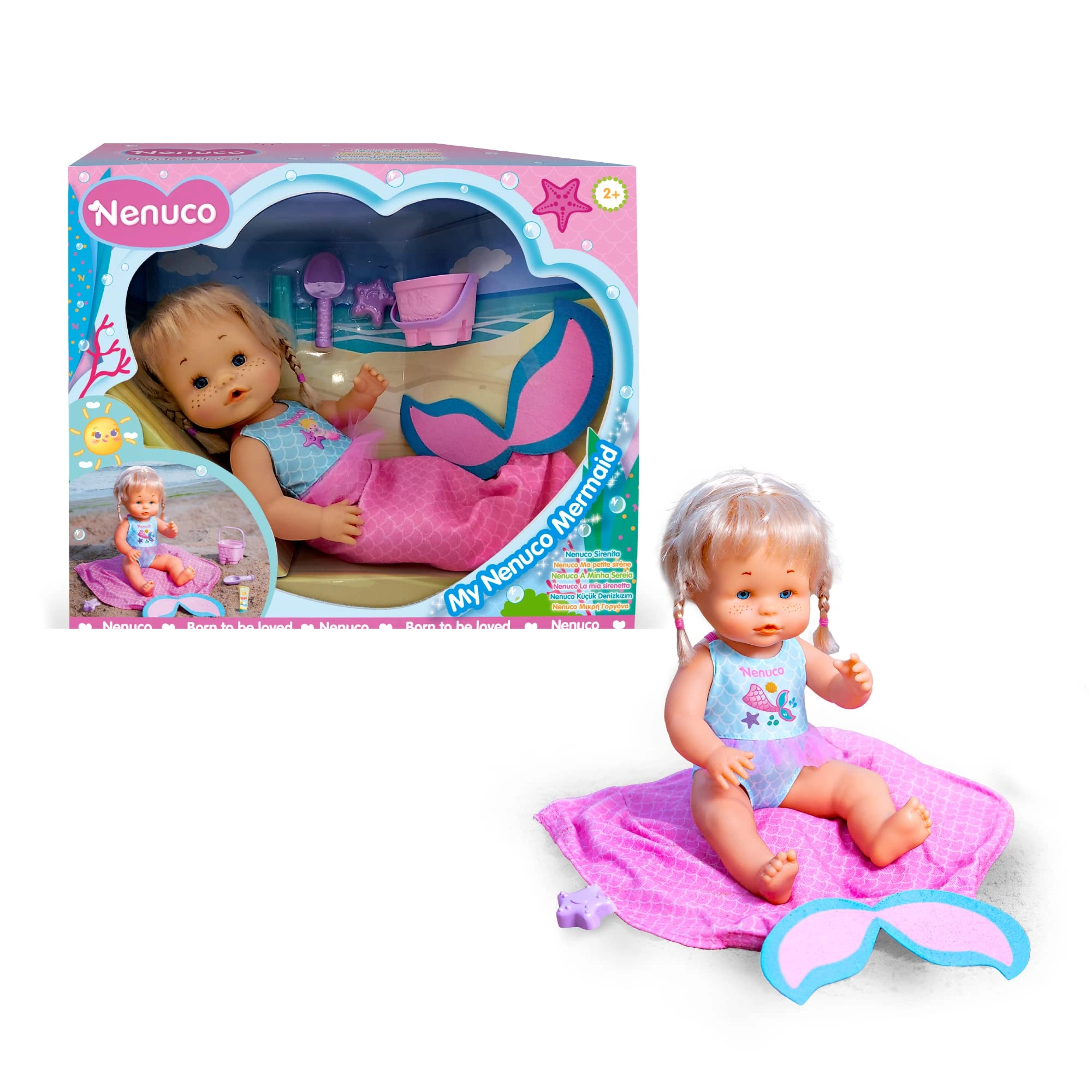 Famosa Little Mermaid Baby Doll - 35cm Waterproof Ages 2+