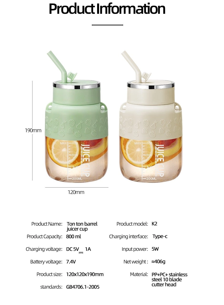 Portable Juicer Cup - 800ml