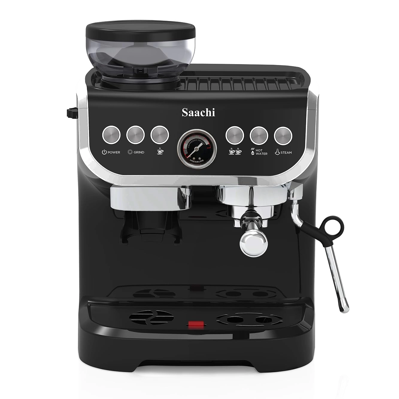 Saachi 19-Bar Coffee Maker - Integrated Conical Burr Grinder 2L