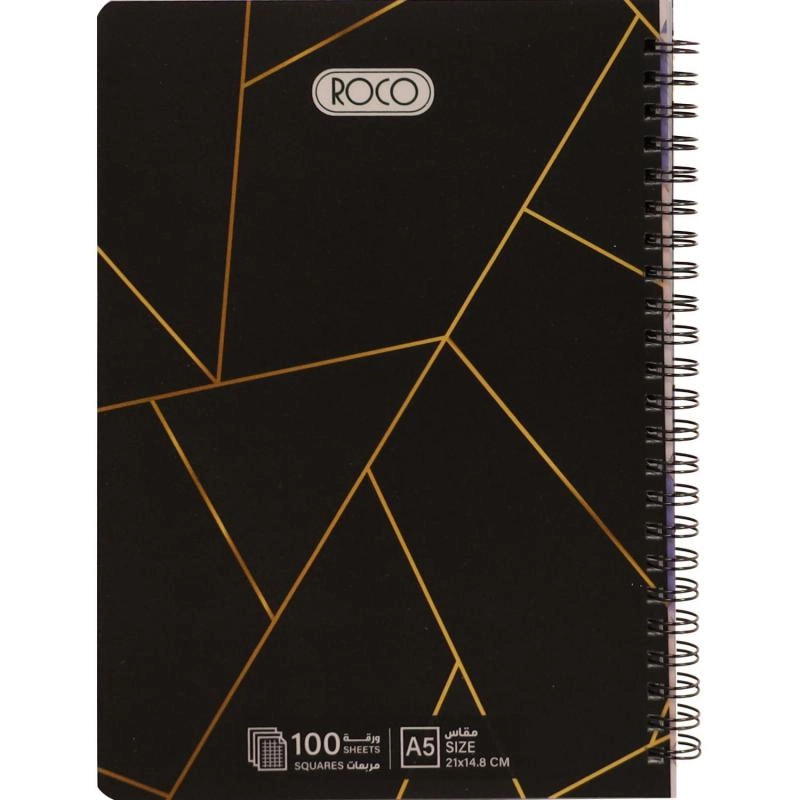 Notebook 19 X 26 cm Spiral - Grid 100 Sheets