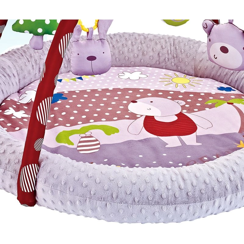 Baby Round Comfy Play Mat & Activity Gym - Suitable for 0 months & above