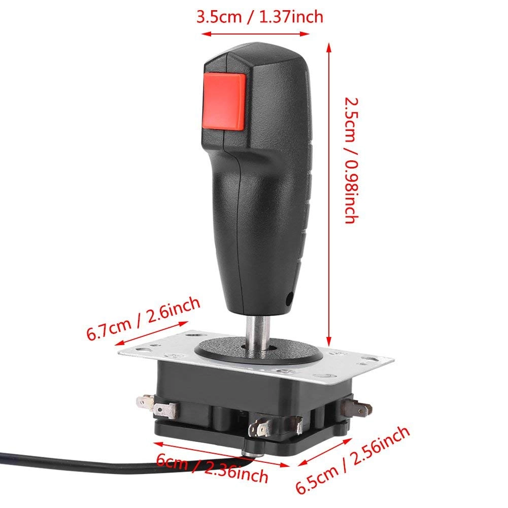 8 Way Flight Joystick - Black,Red,White