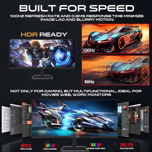 34 Inch Curved WQHD Gaming Monitor - GOC34WQHD100VA 34 in 3440x1440